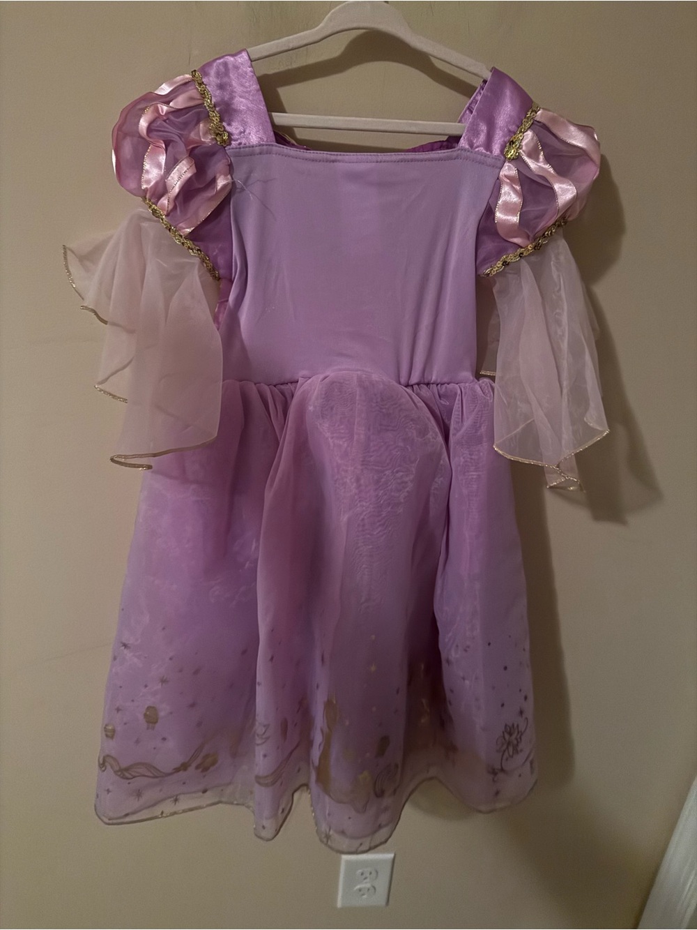 Disney Store Princess Tangled Rapunzel Costume Dress Girl size 4 - Picture 2 of 5